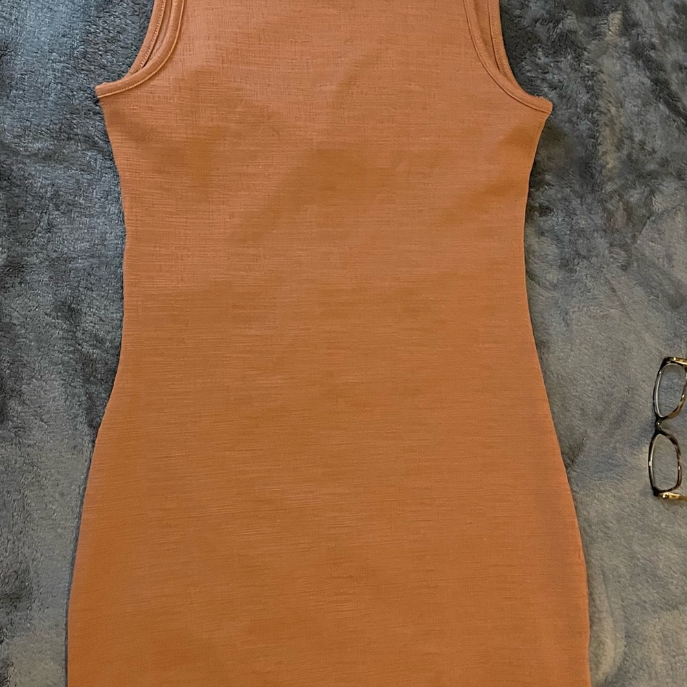 Roxy Light Brown Sleeveless Mini Dress